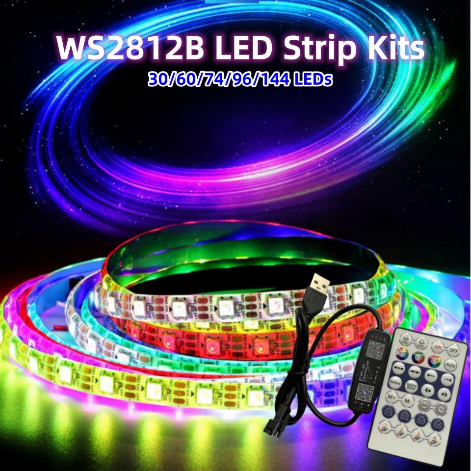    LED ü̽ ȿ ,  , USB Ʈ  ŰƮ, TV Ʈ  , 1 m, 3 m, 4 m, 5m, DC5V, WS2812b